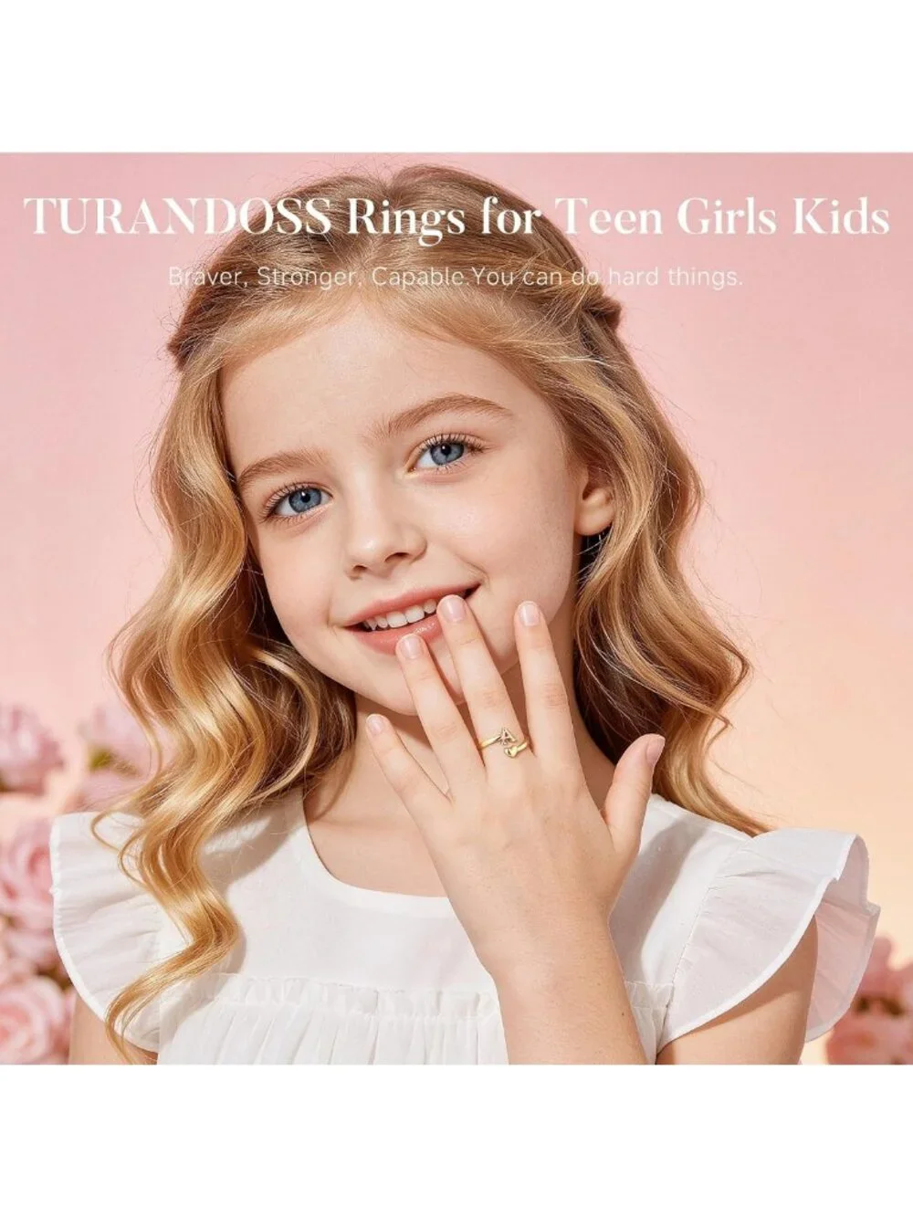 Trendy Initial Heart Rings for Teen Girls & Kids - Perfect Gift Idea!